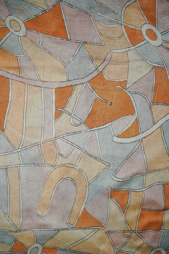 Multi-Colored Painted kalamkari Chanderi Fabric