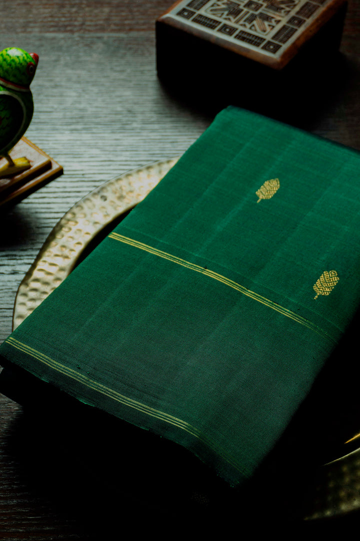 Forest Green Kanchipuram Silk saree