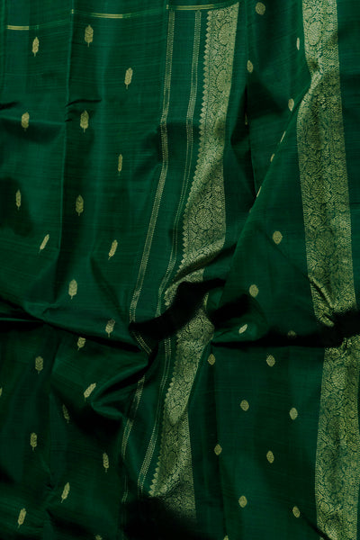 Forest Green Kanchipuram Silk saree