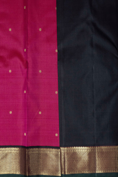 Hot Pink with Zari Border Kanchipuram Silk saree