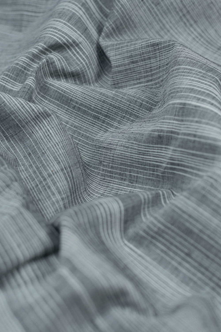 Grey Handwoven Cotton Fabric