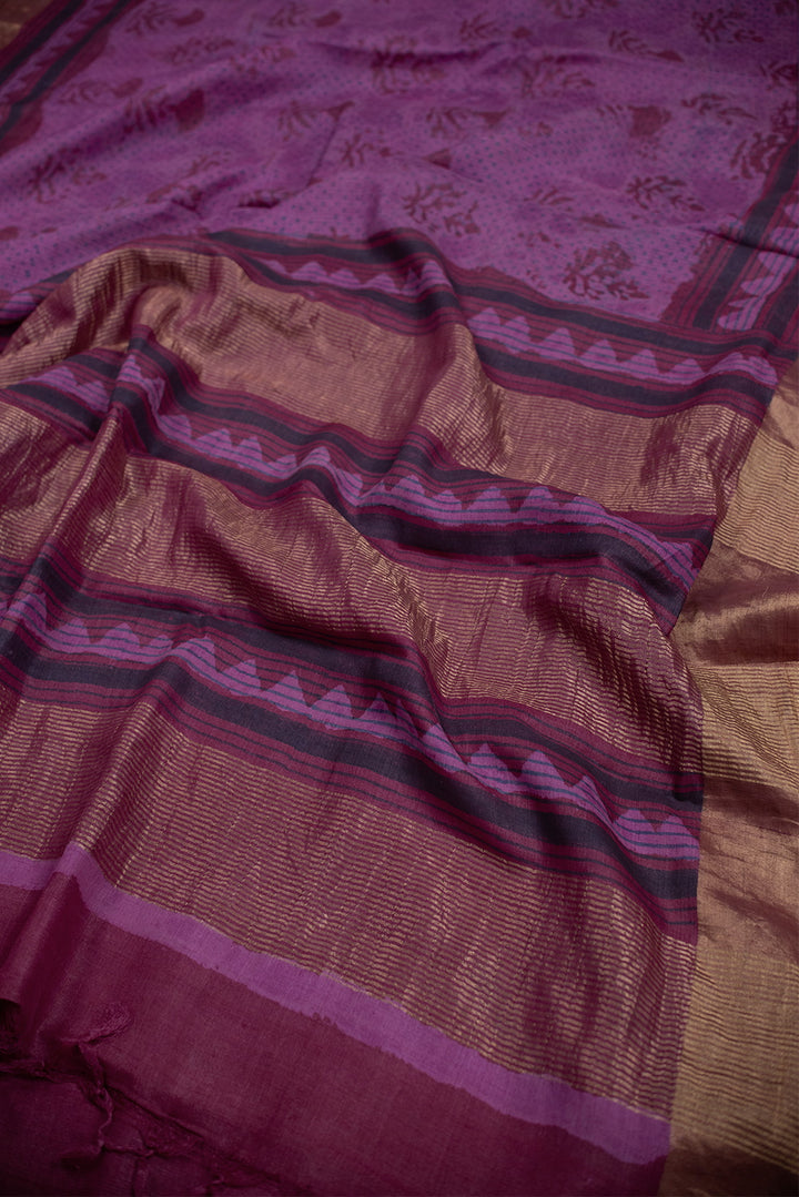 Block Printed Tussar Sarees - Matkatus