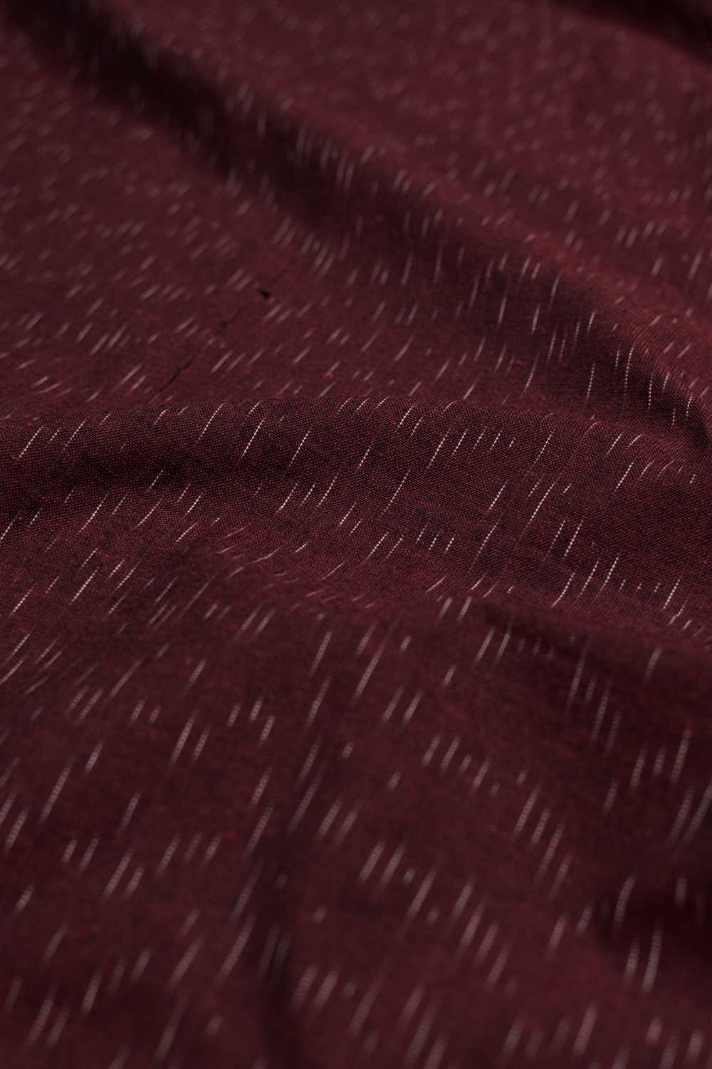 Burnt Maroon Ikat Cotton Fabric-1.2 m