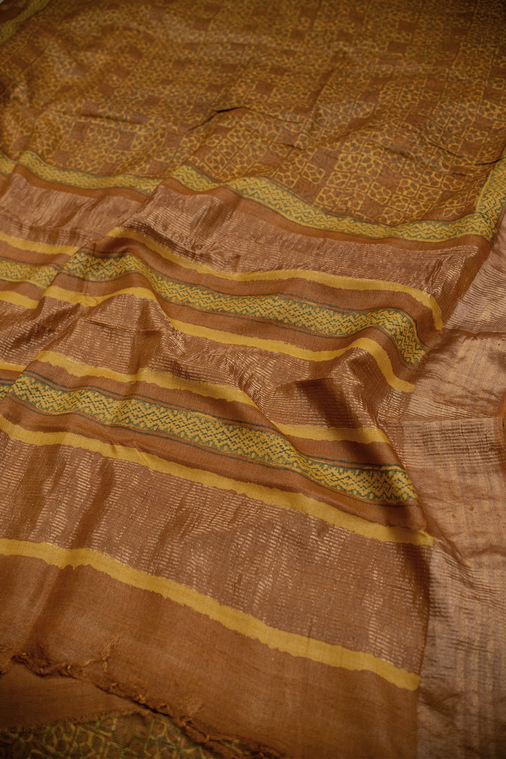 Block Printed Tussar Sarees - Matkatus