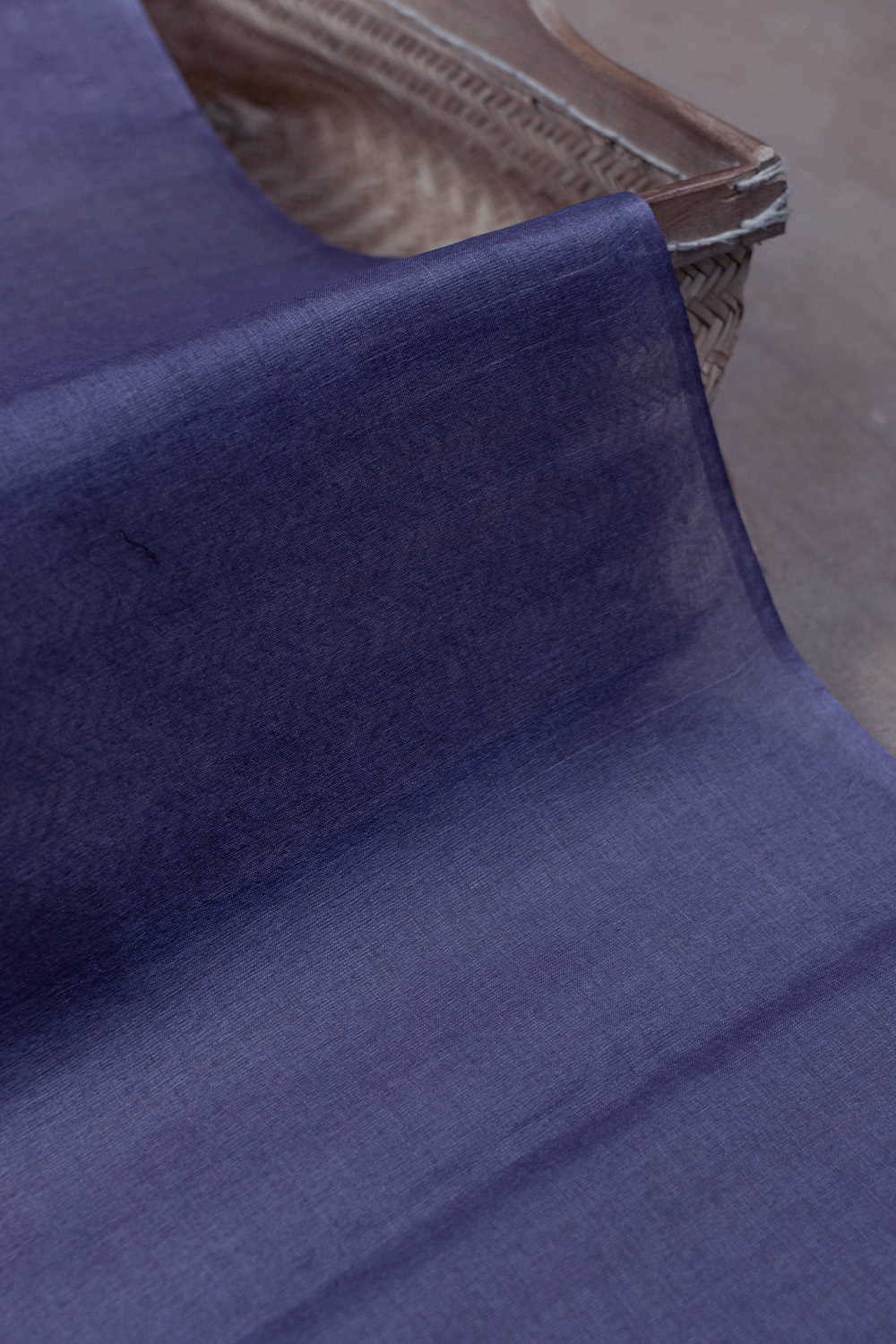 Dark Purple Handwoven Tussar Fabric