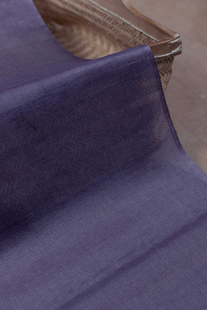 Egg Plant Purple Tussar Fabric