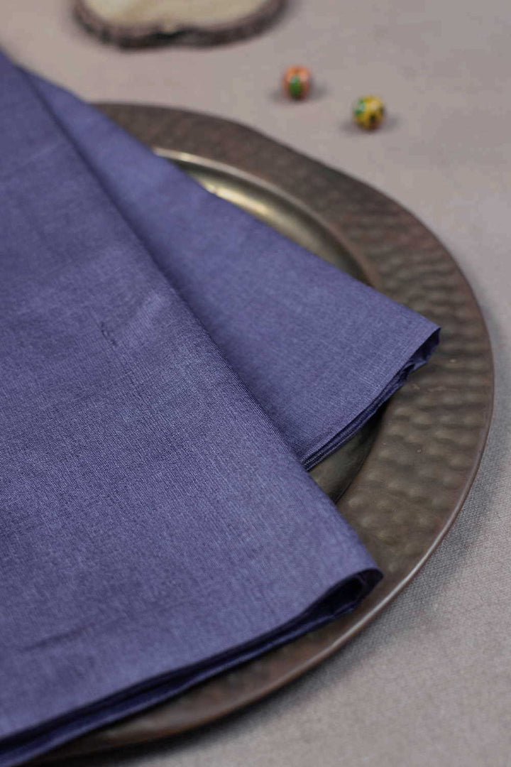 Dark Purple Handwoven Tussar Fabric