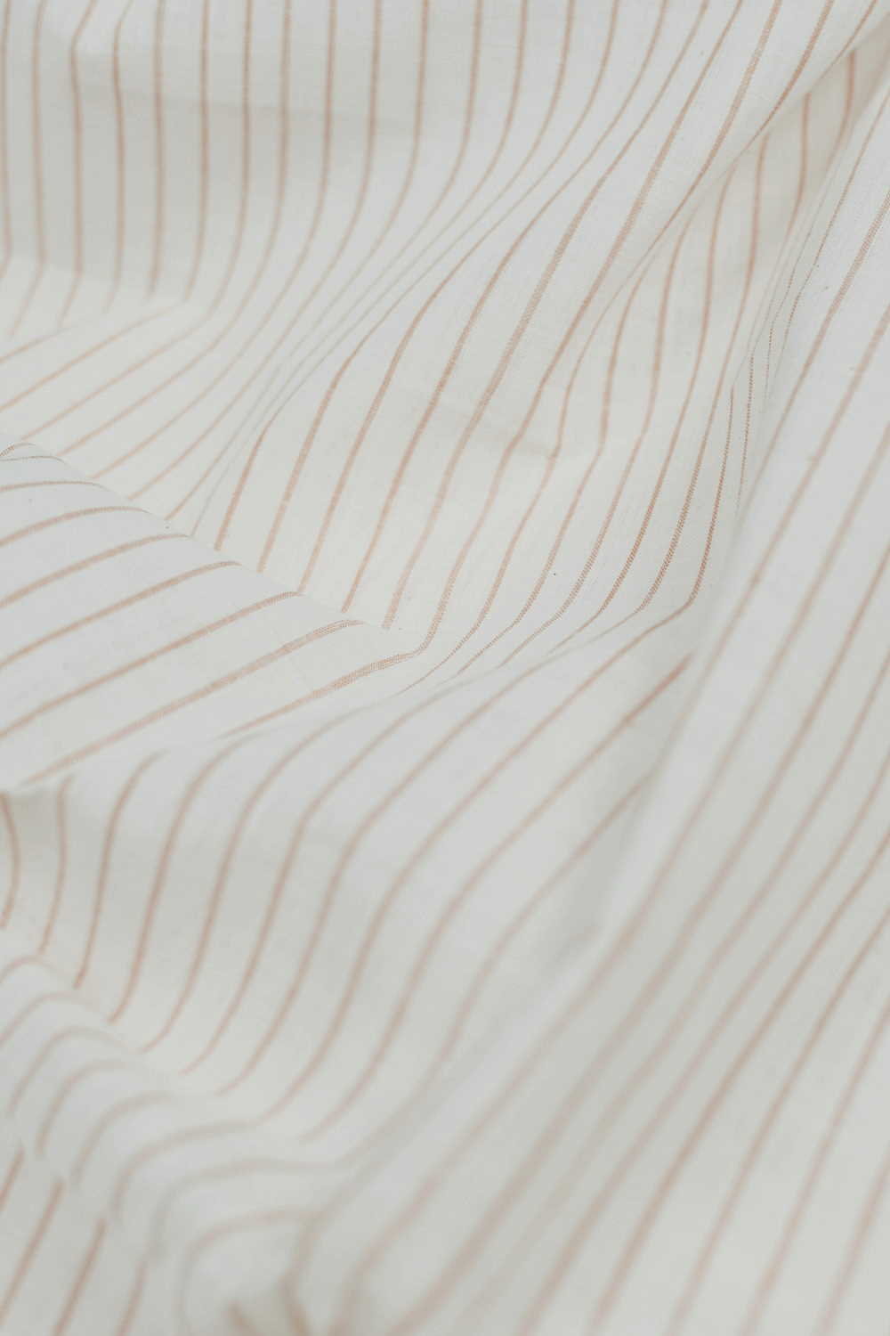 Stripes on Cream Mangalagiri Cotton Fabric