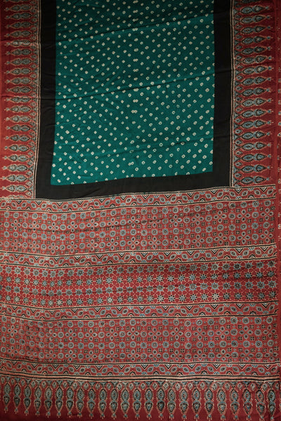 Ajrak Print Saree-Matkatus 