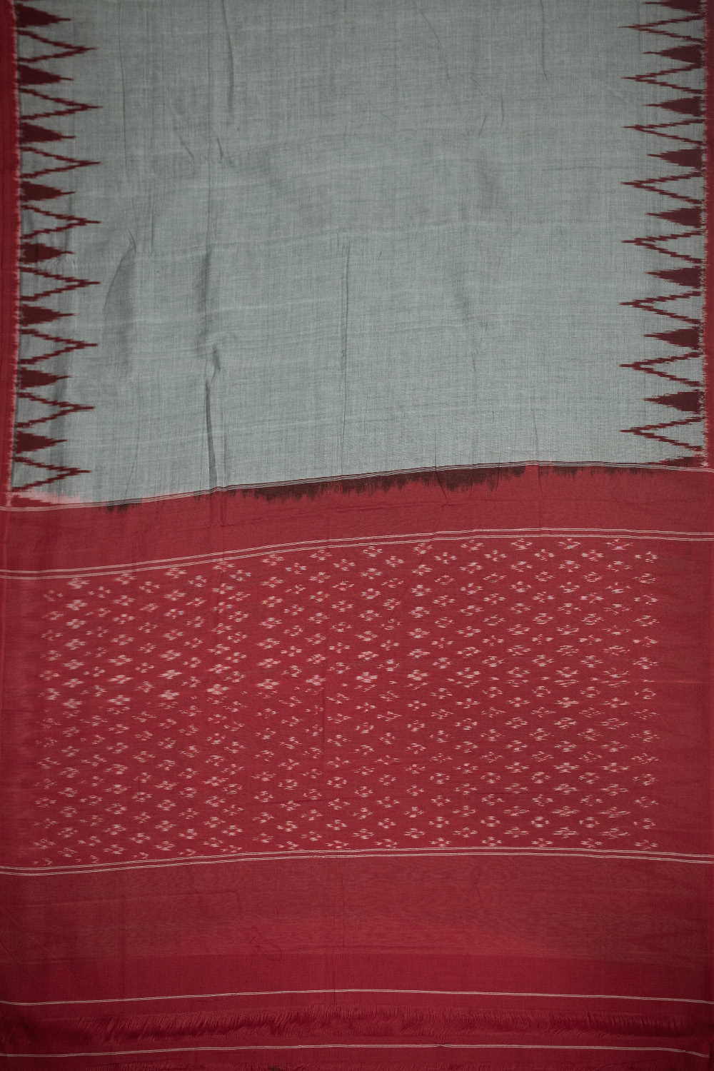 Grey Ikat Cotton saree