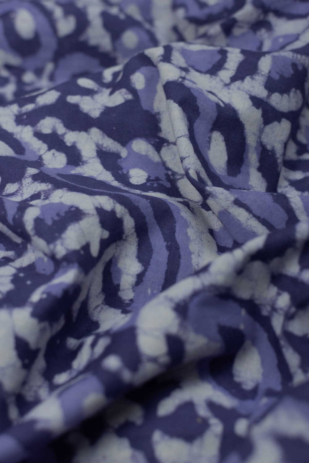 Purple with Paisley Floral Dabu Cotton Fabric