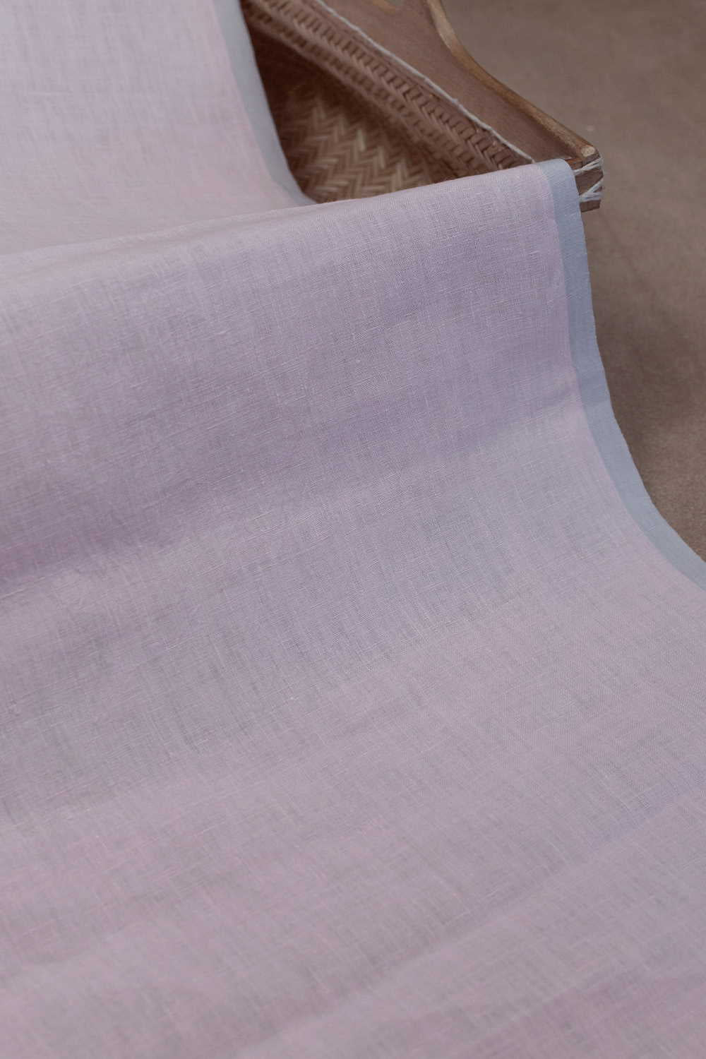 Baby Pink Handwoven Linen Fabric