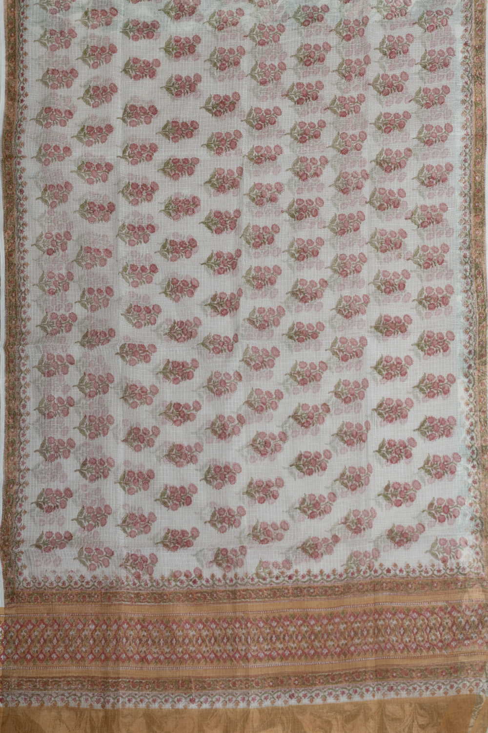 Floral design Block Printed Kota Cotton Dupatta