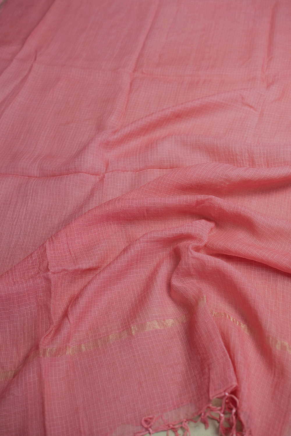 Peach Kota Cotton Dupatta