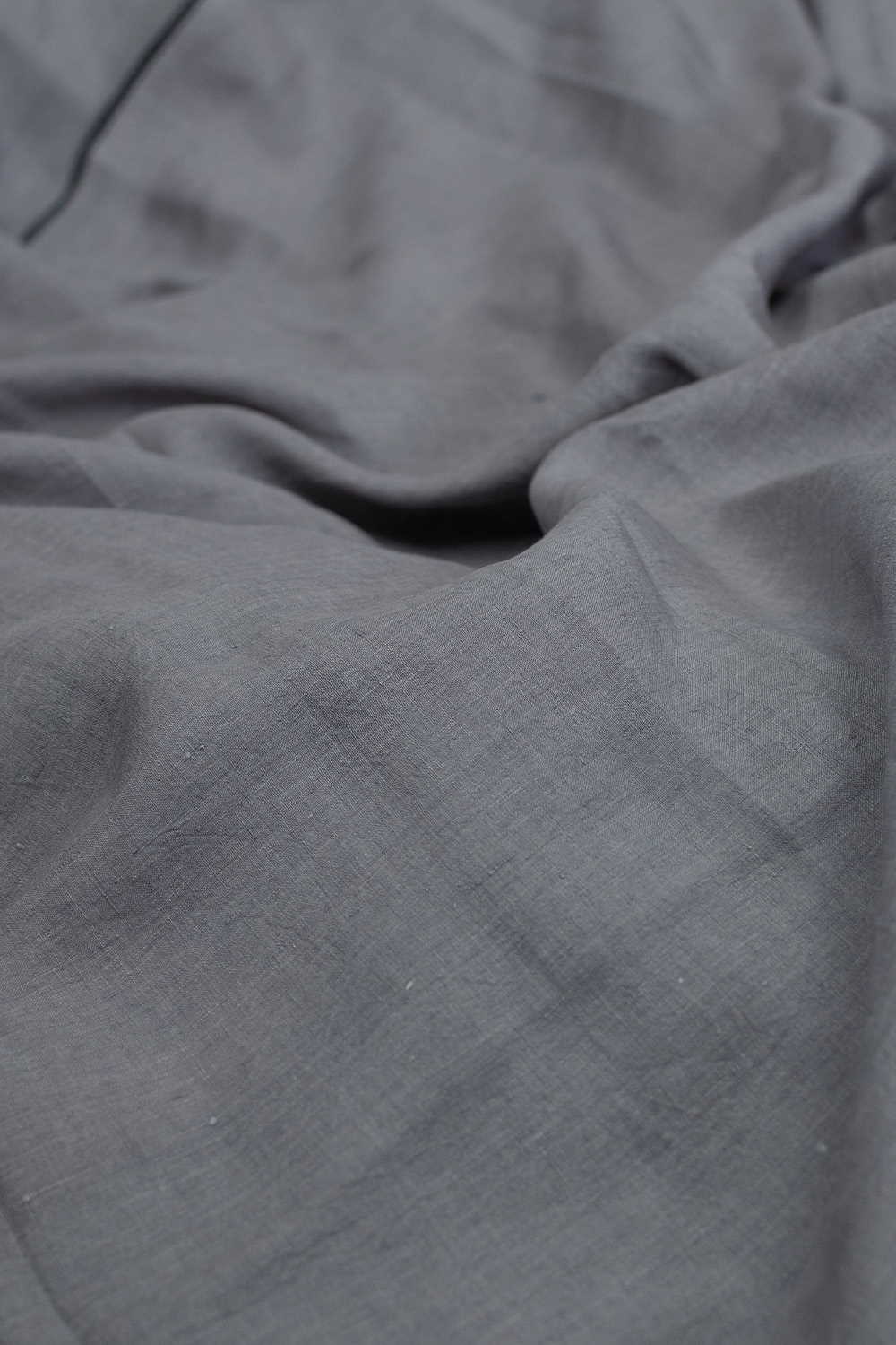 Stone Grey Handwoven Linen Fabric