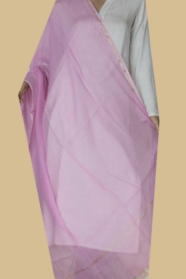 Taffy Pink Kota Cotton Dupatta