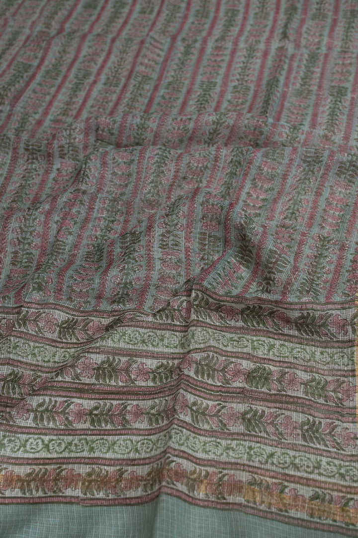 Floral Patterns Block Printed Kota Cotton Dupatta