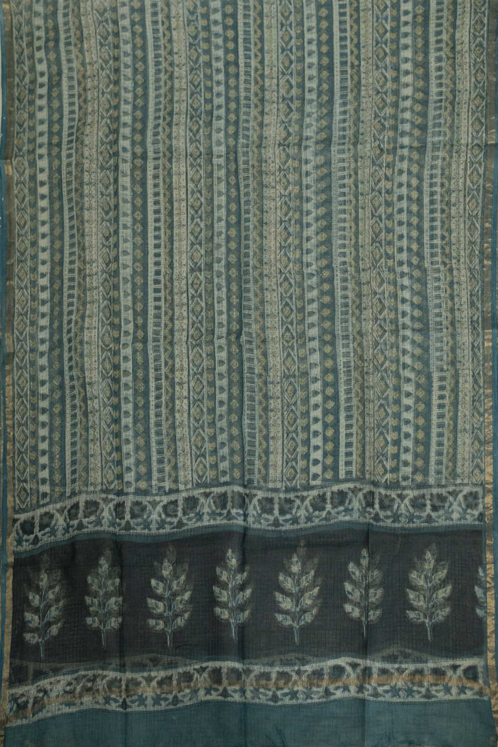 Striped Patterns Block Printed Kota Cotton Dupatta