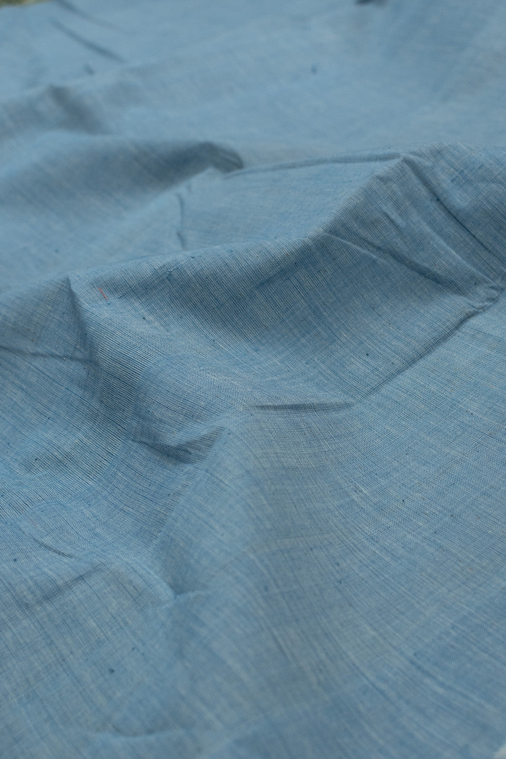 Mild Blue Handspun Cotton Fabric