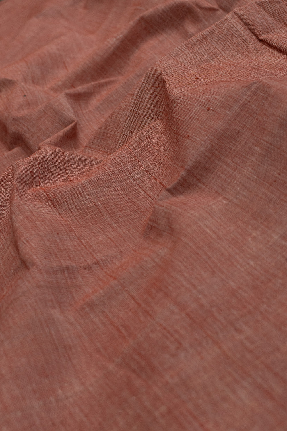 Dark Peach Handspun Cotton Fabric