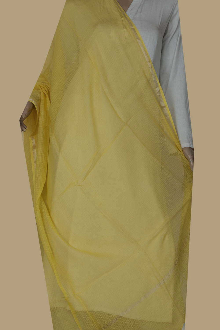 Tuscany Yellow Kota Cotton Dupatta