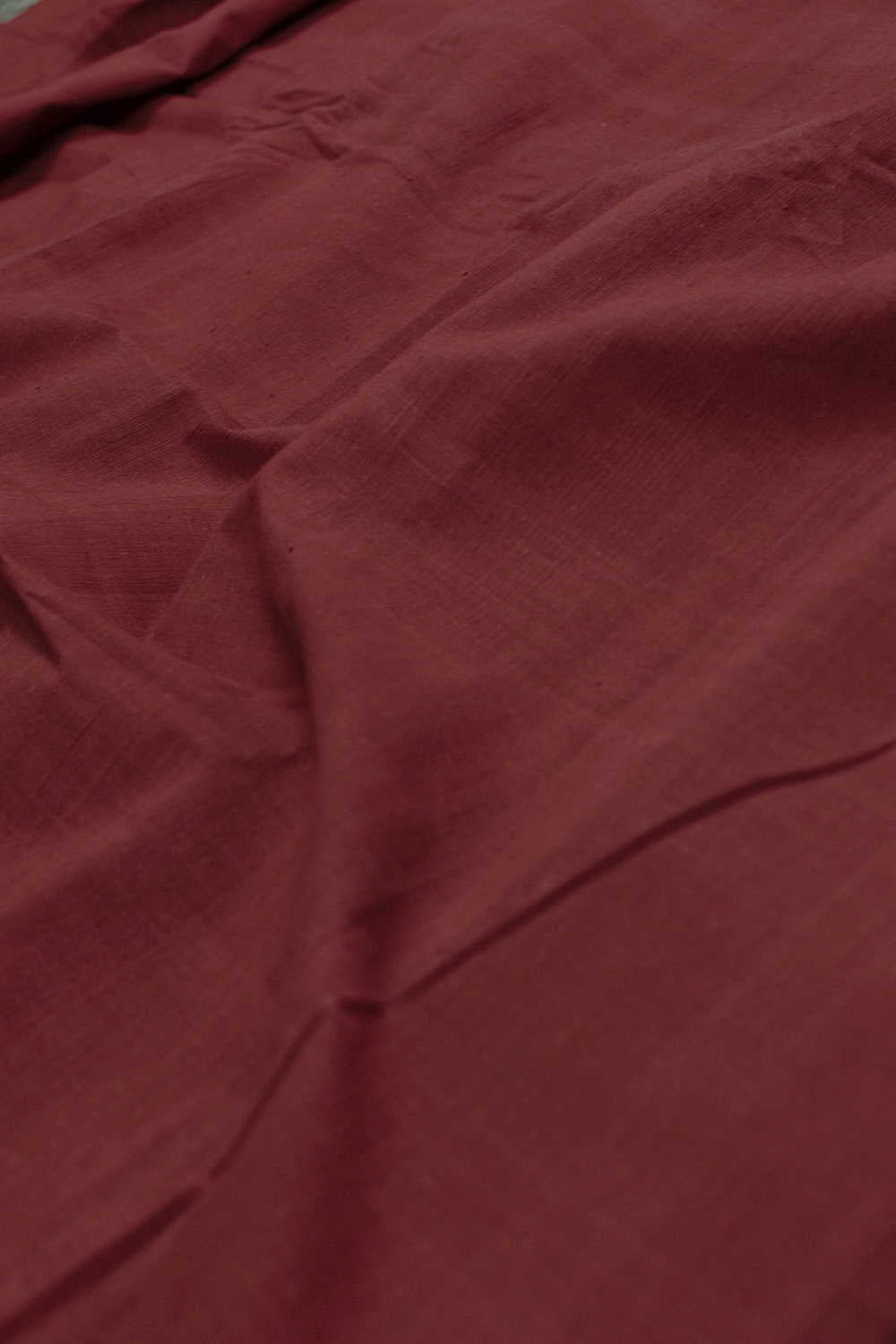 Dark Maroon Handspun Cotton Fabric - 1.3m