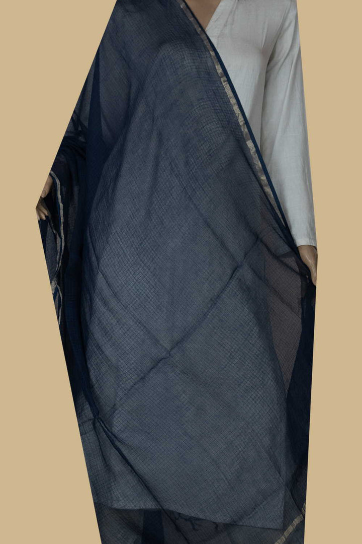 Denim Blue Kota Cotton Dupatta