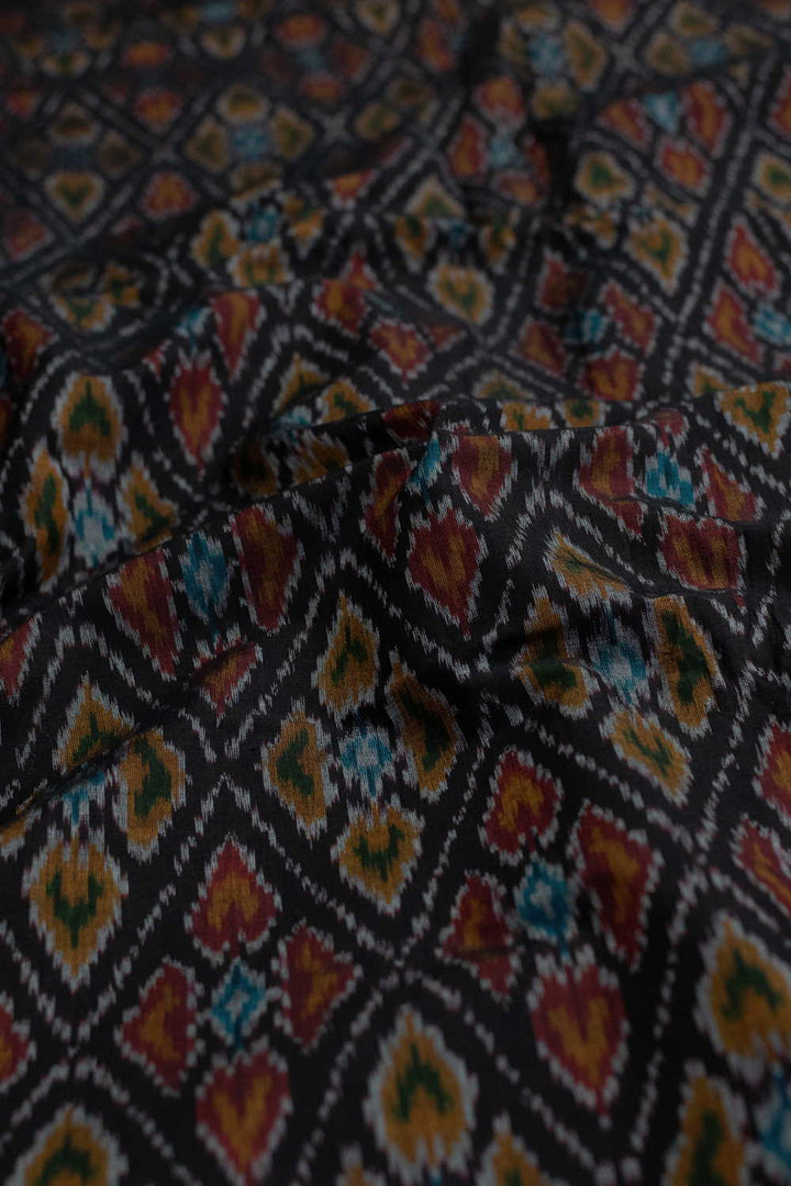 Ikat Silk Cotton Fabric-Matkatus 