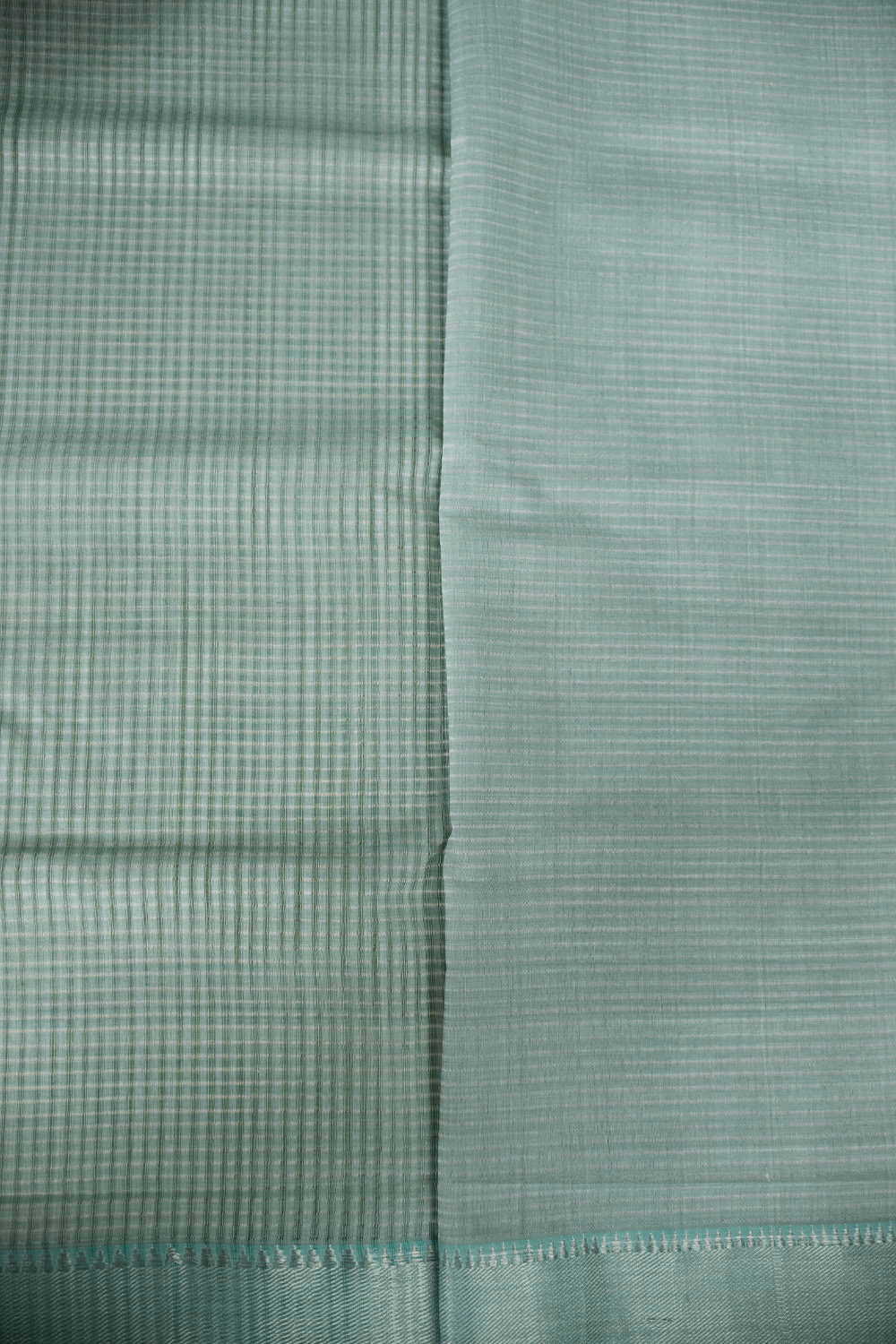 Soft Creamy Green Mangalagiri Cotton saree