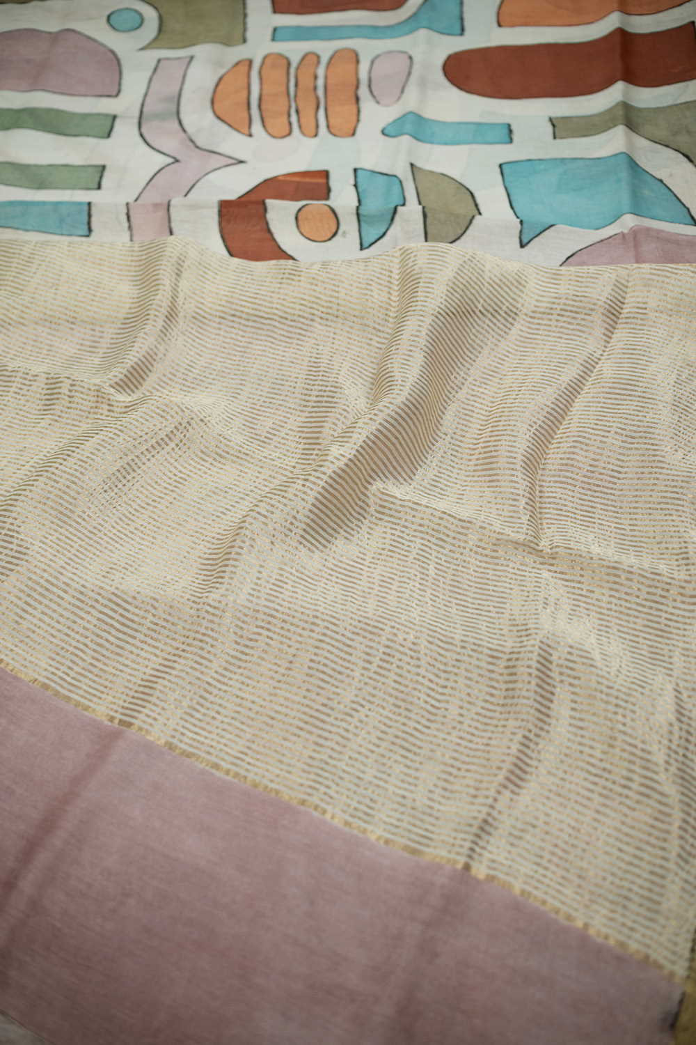 Painted Kalamkari Saree-Matkatus 