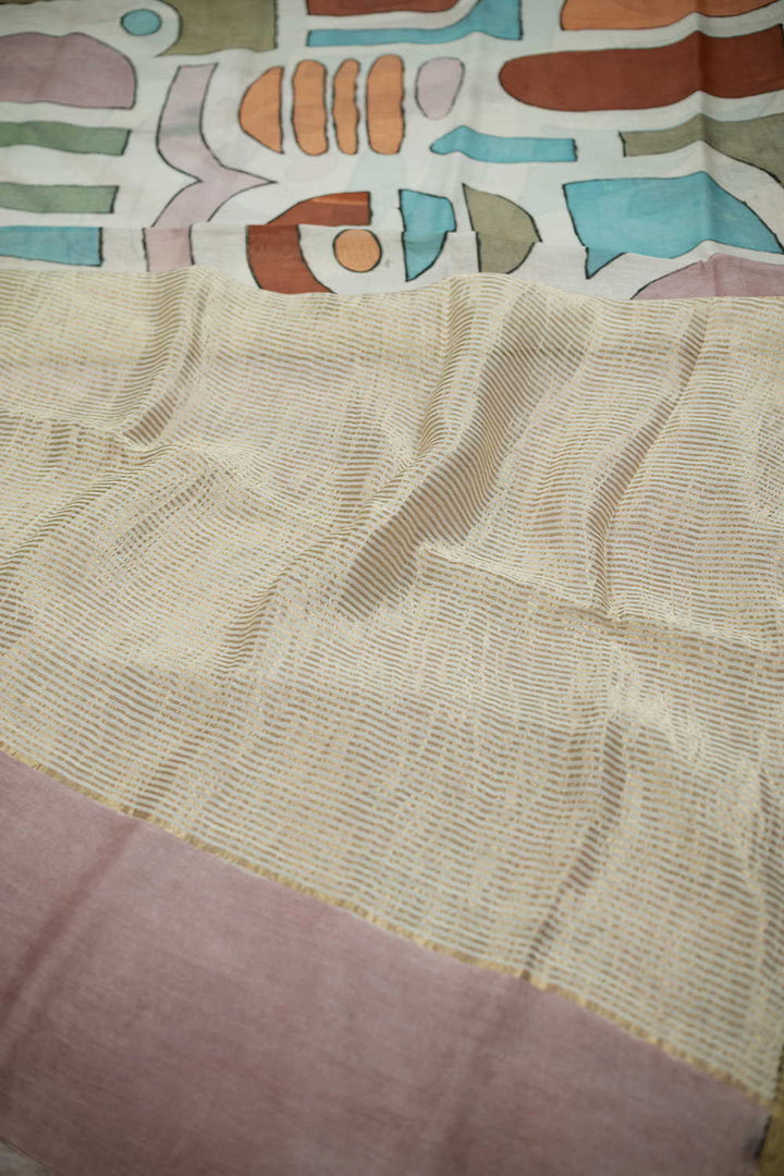 Painted Kalamkari Saree-Matkatus 