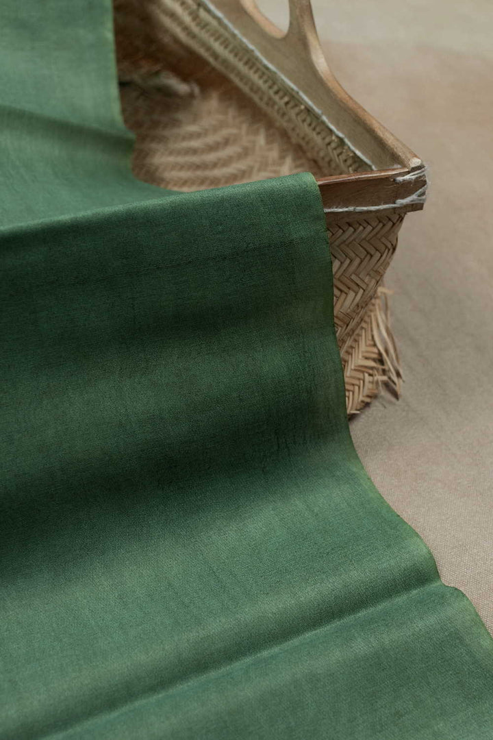 Fern Green Handwoven Tussar Fabric