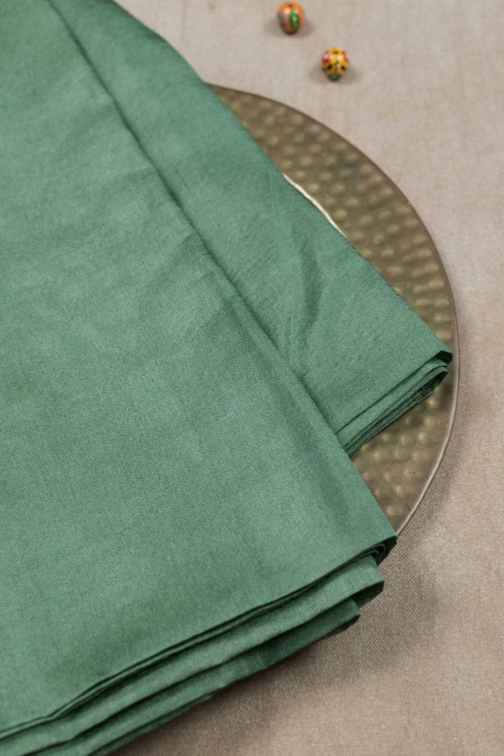 Fern Green Handwoven Tussar Fabric