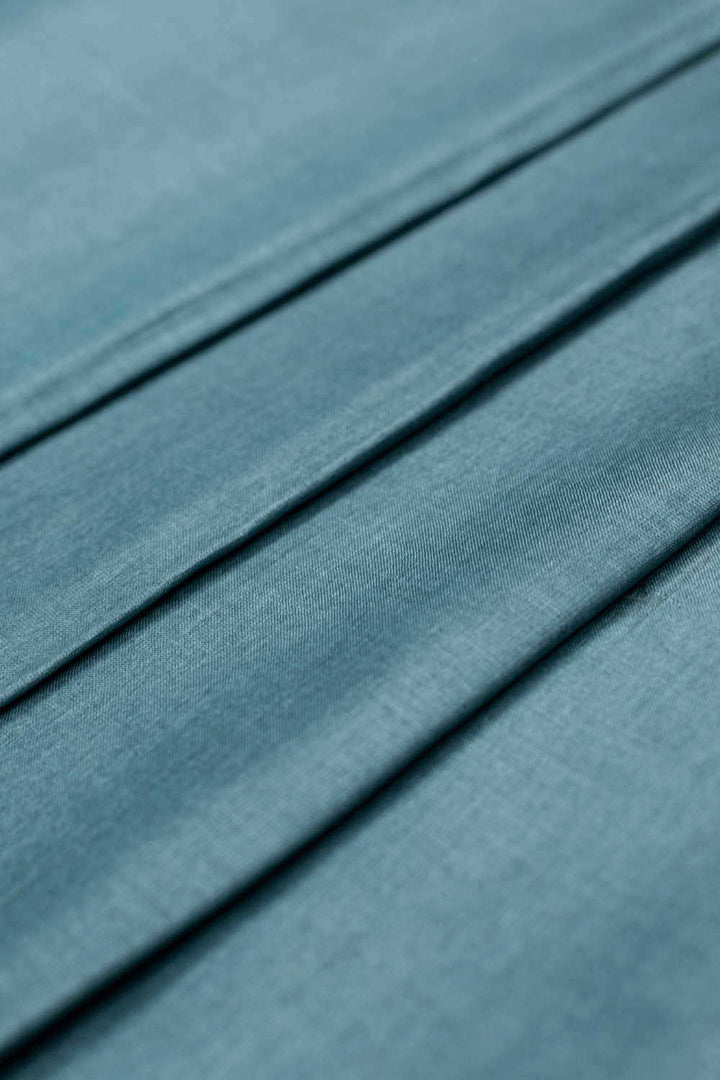 Celadon Blue Handwoven Tussar Fabric