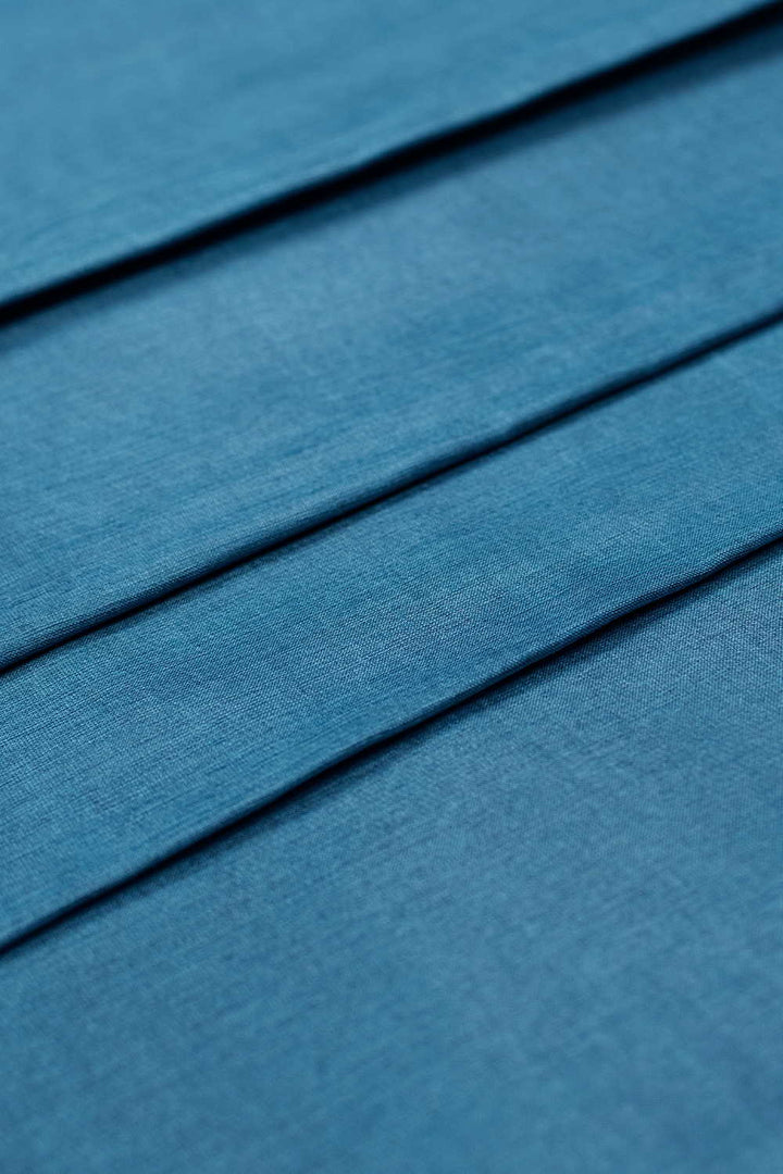 Cerulean Blue Handwoven Tussar Fabric