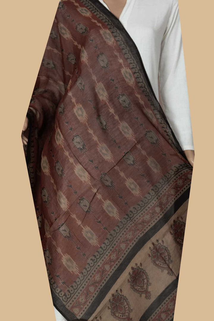 Chanderi Silk Cotton Dupatta - Matkatus