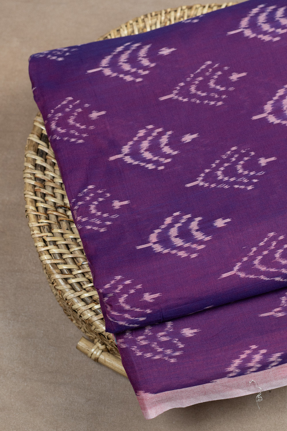 Butta on Purple Ikat Cotton Fabric