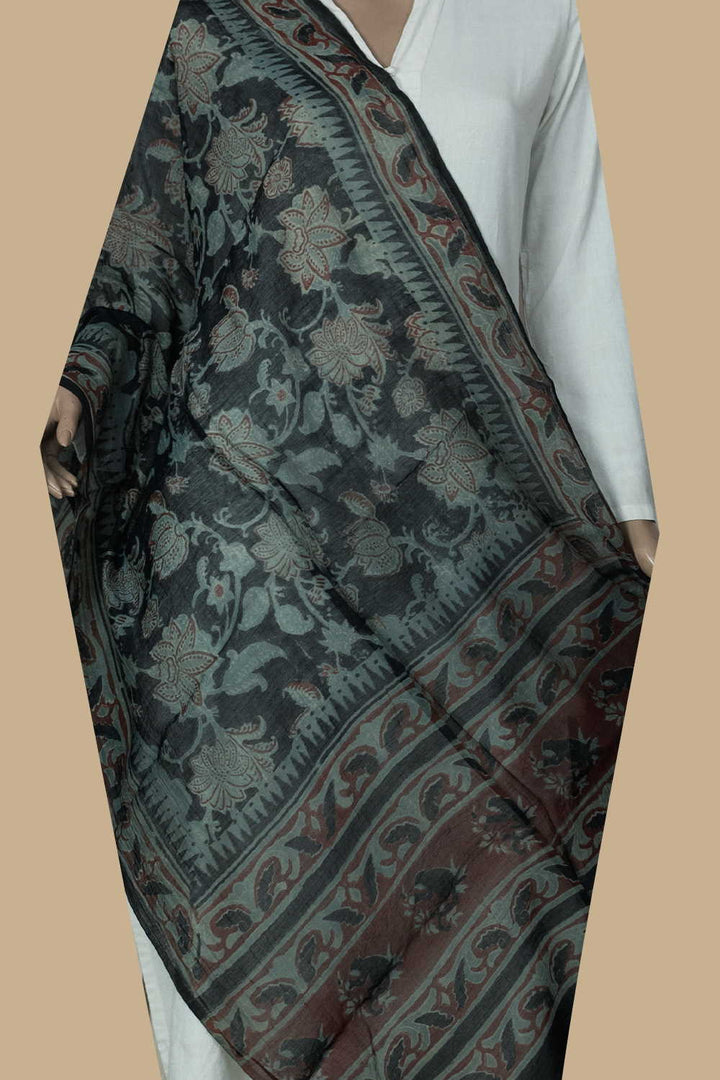 Chanderi Silk Cotton Dupatta - Matkatus