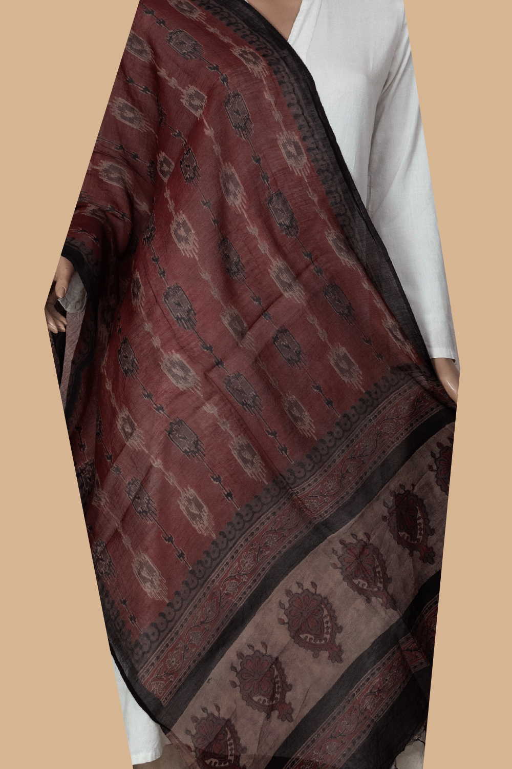 Chanderi Silk Cotton Dupatta - Matkatus