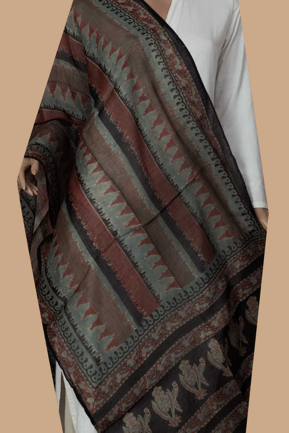 Chanderi Silk Cotton Dupatta - Matkatus