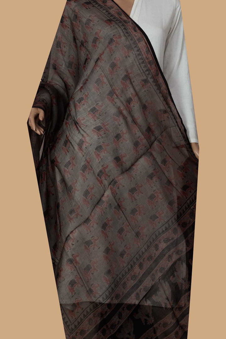 Chanderi Silk Cotton Dupatta - Matkatus