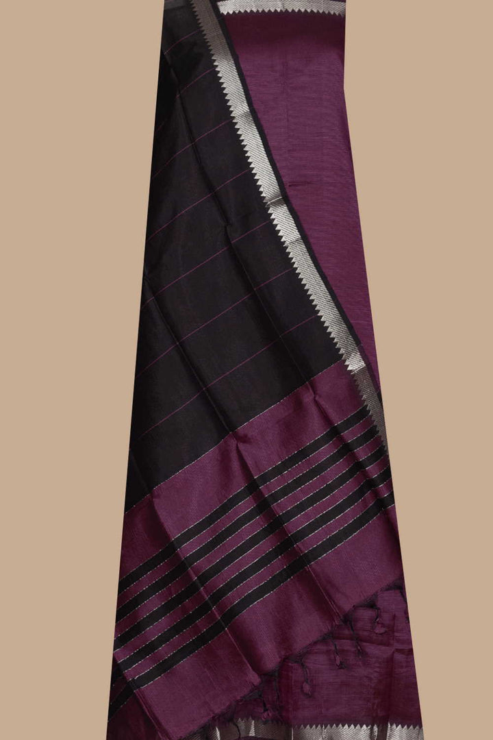 Boysenberry Purple Mangalagiri Silk Cotton Suit