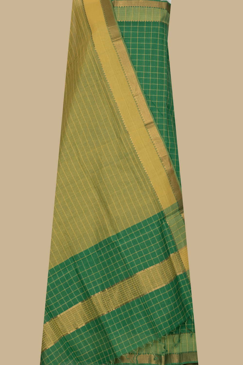 Leaf Green Mangalagiri Cotton Suit