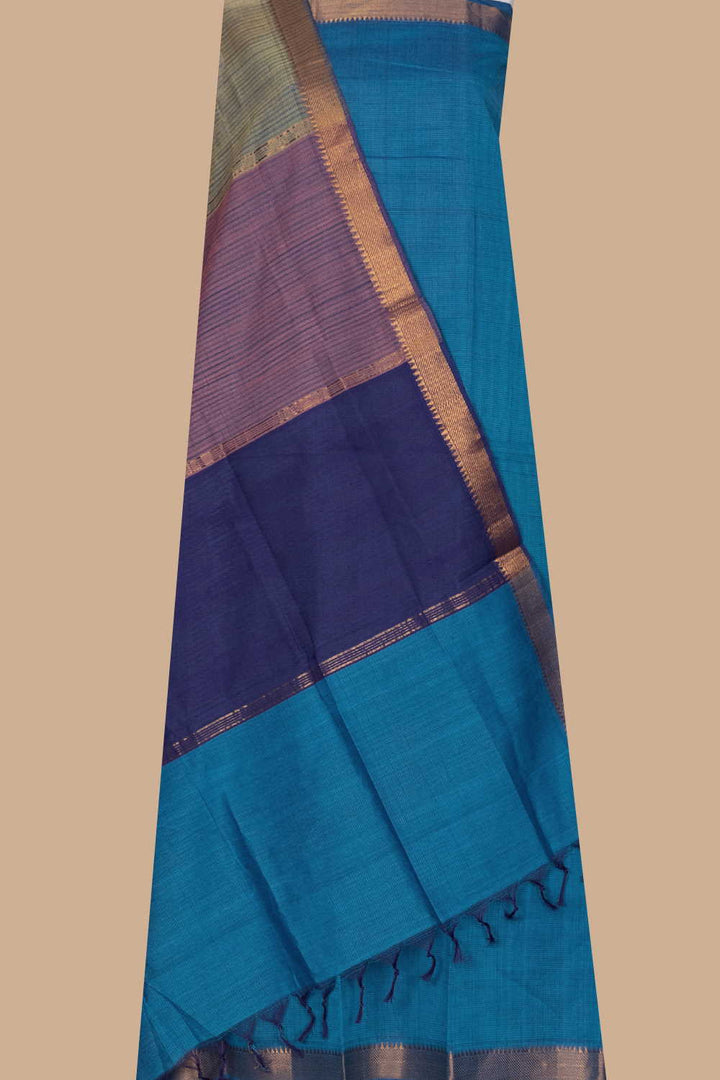 Shade of Blue Mangalagiri Cotton Suit