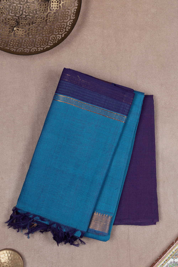 Shade of Blue Mangalagiri Cotton Suit