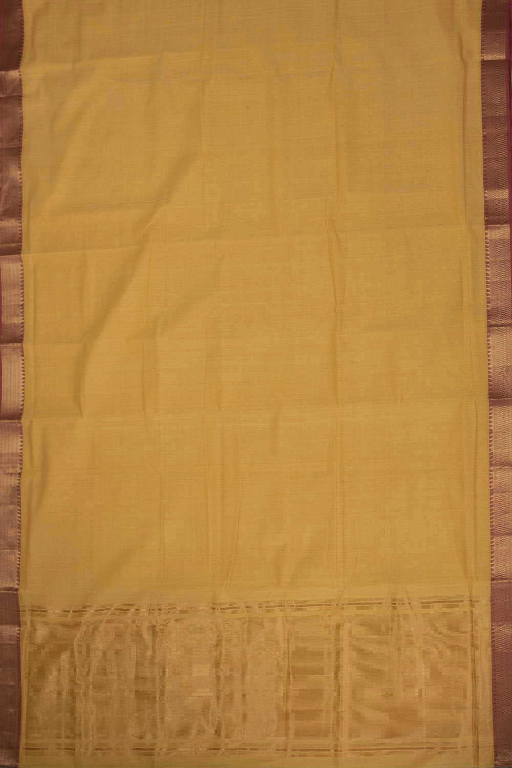 Bright Yellow Mangalagiri Cotton saree