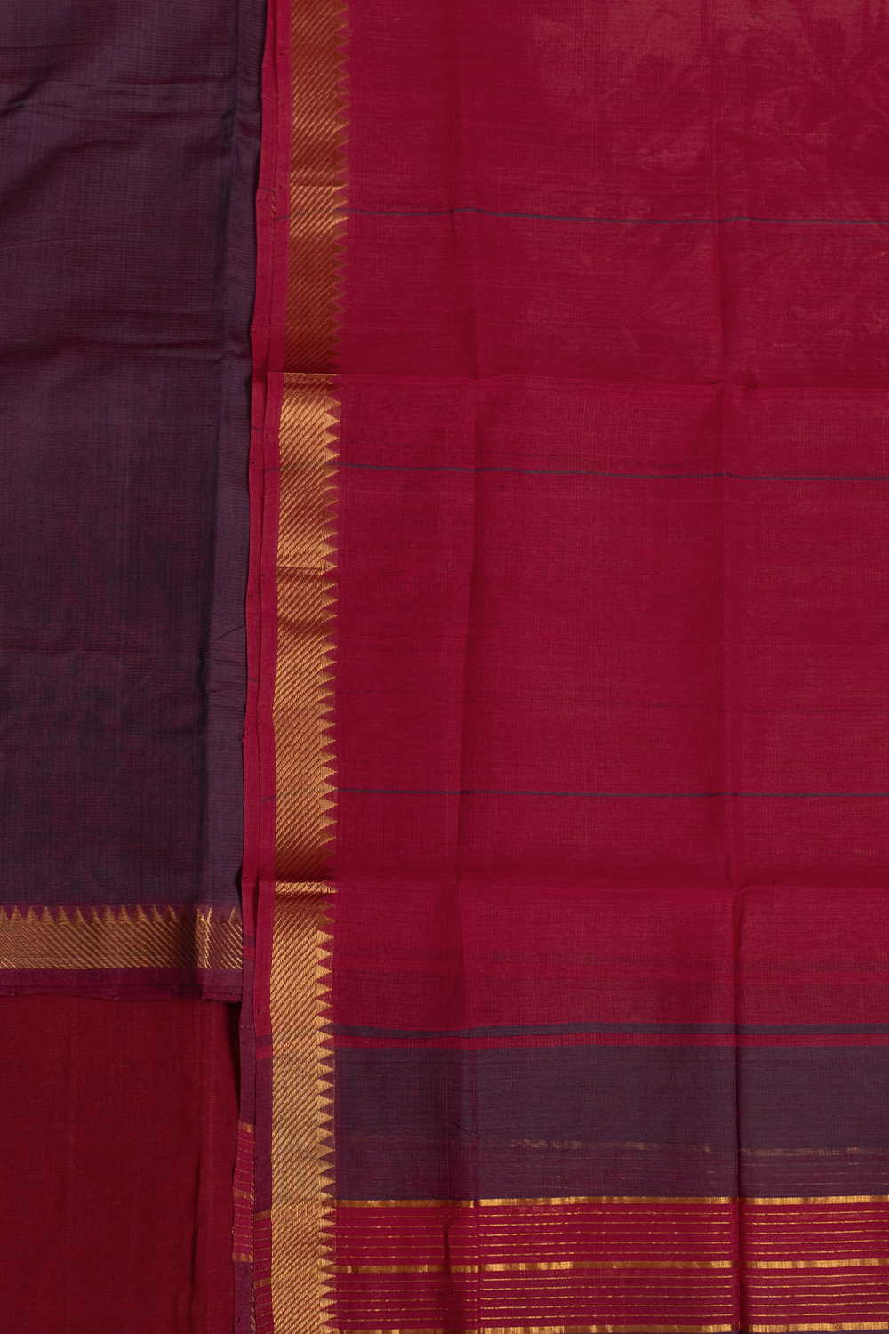 Dual Shaded Purple Mangalagiri Cotton Suit