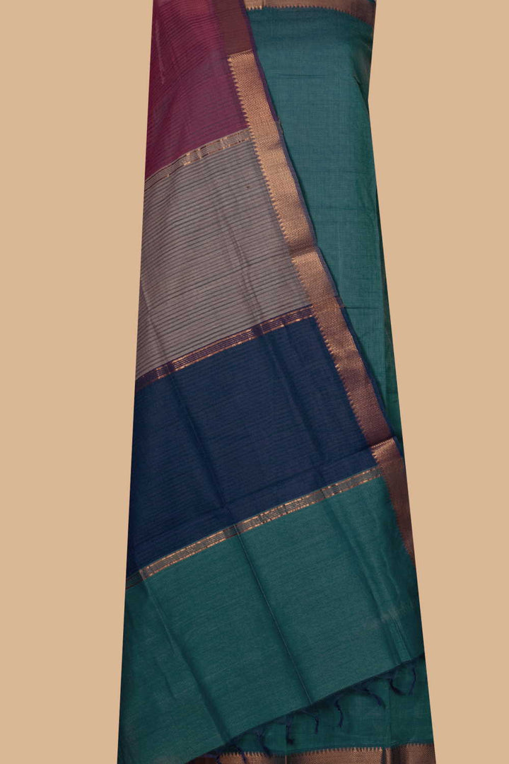 Peacock Green Mangalagiri Cotton Suit