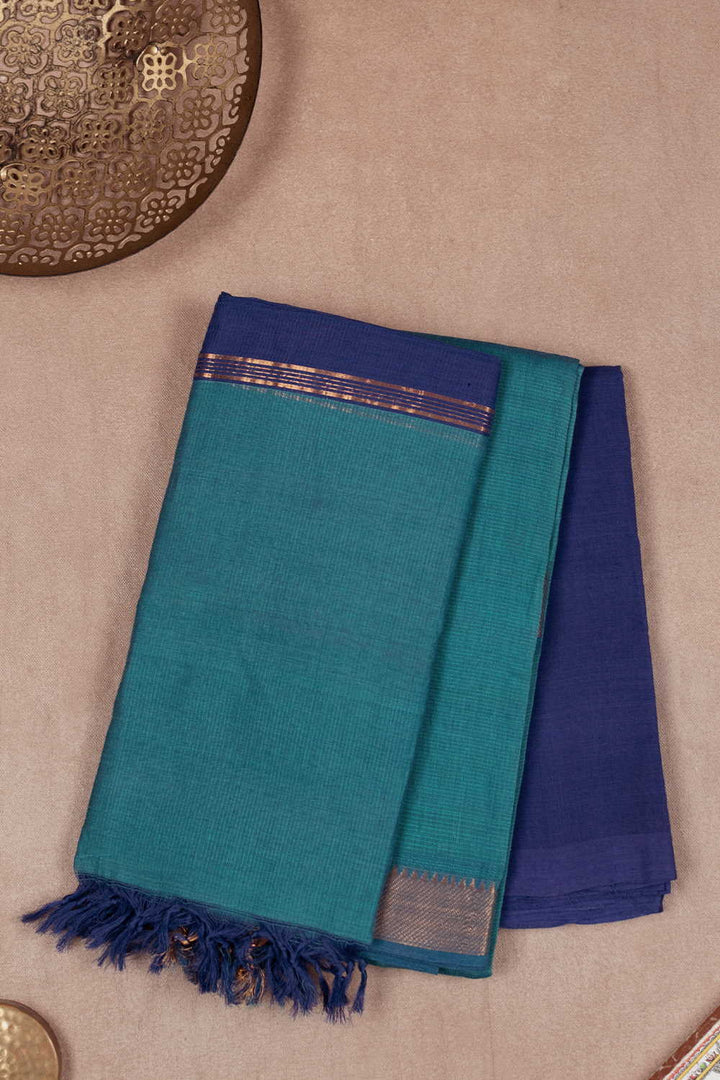 Peacock Green Mangalagiri Cotton Suit