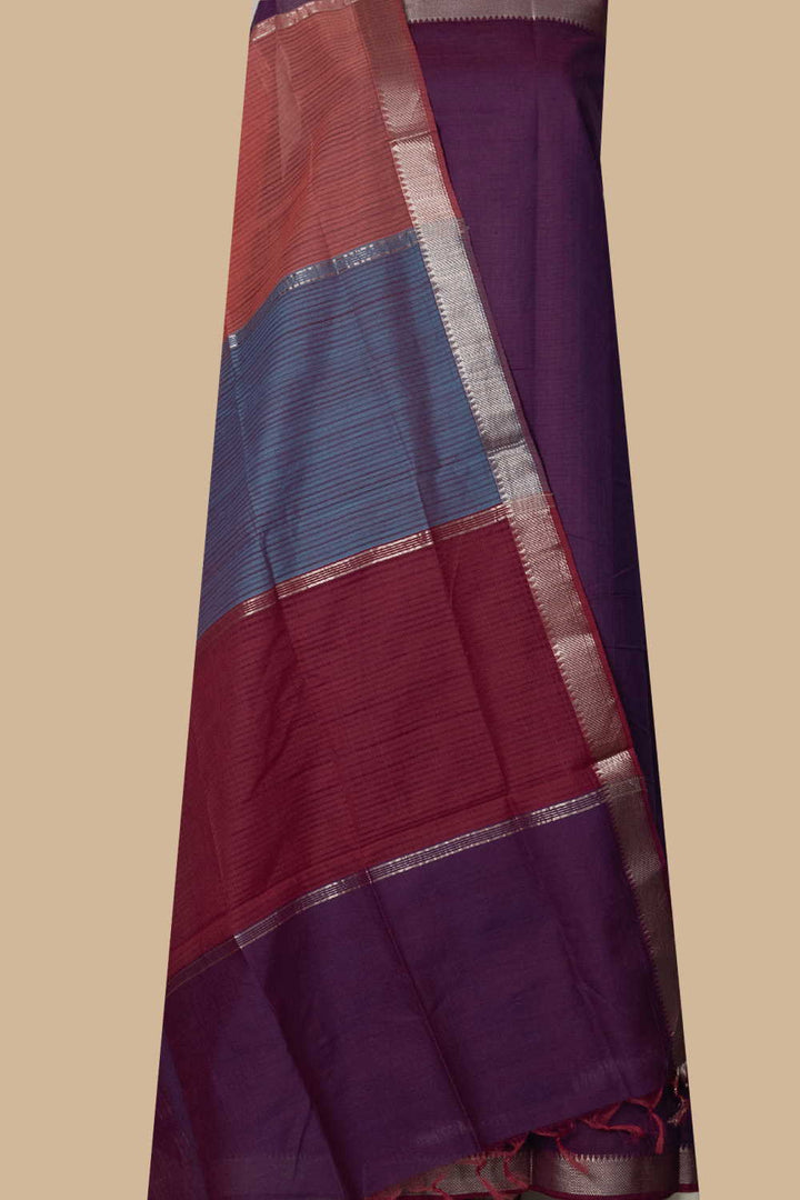 Shaded Purple Mangalagiri Cotton Suit